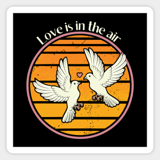 Romantic Lovebirds Love is in the Air Valentine's Day Magnet